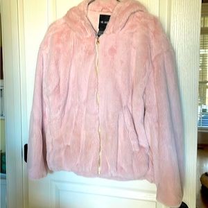 Ready for Fall … “Me Jane” plush faux fur hood jacket, Large